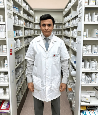 Manish Pujara, owner of Paramus Pharmacy